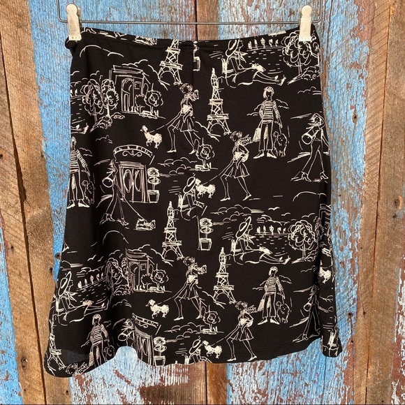 My Michelle Black Paris Print Mini Skirt Size M - Picture 4 of 5
